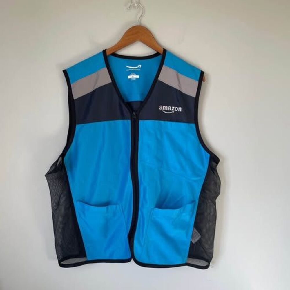 Amazon Flex DSP Unisex Delivery Driver Safety Reflective Zip Vest Size XL